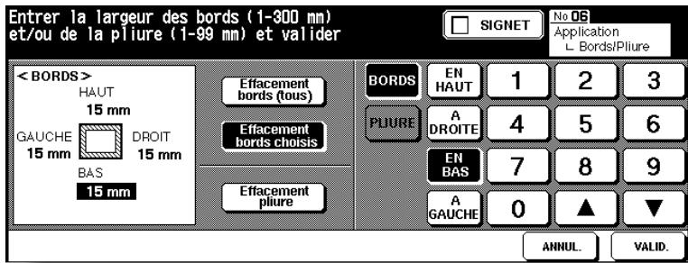 KONICA MINOLTA 7272 - Spécifiez la largeur à effacer dans le mode sélectionné. - 2