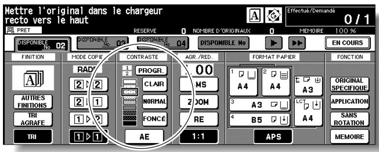 KONICA MINOLTA 7272 - Appuyez sur FONCE pour un réglage plus souvent ou sur CLAIR pour éclaircir l'image de la copie. - 1