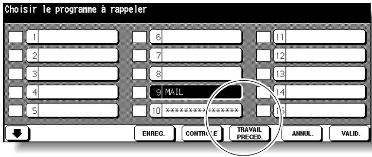 KONICA MINOLTA 7272 - Appuyez sur TRAVAIL PRECED. - 1