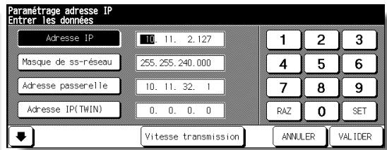 KONICA MINOLTA 7272 - Écran Paramétrage adresse IP - 1