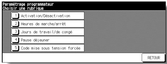 KONICA MINOLTA 7272 - Écran de menu Paramétrage programmateur - 1