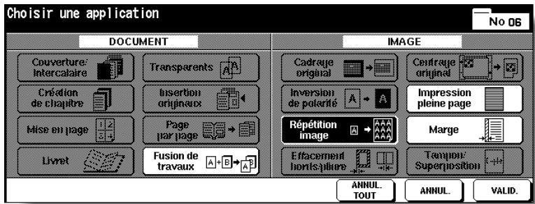 KONICA MINOLTA 7272 - Appuyez sur Répetition image. dans l'écran de selection d'application. - 1