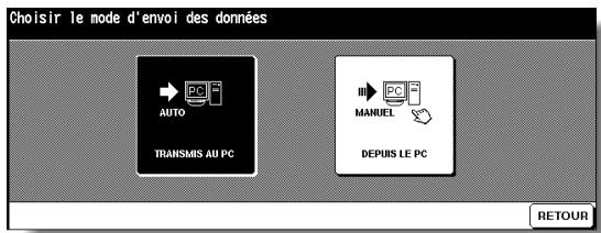 KONICA MINOLTA 7272 - DETAILS : Écran de sélection du mode d'envoi des données - 1