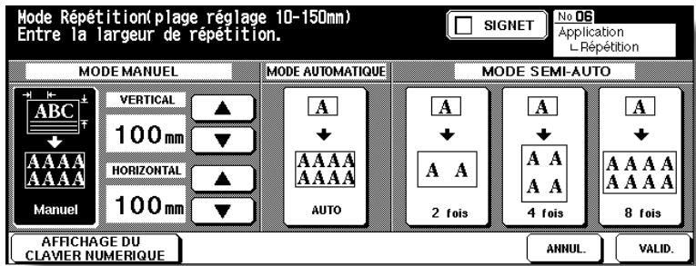 KONICA MINOLTA 7272 - Appuyez sur Manuel, puis définissee la hauteur et la largeur de la zone de numérisation. - 1