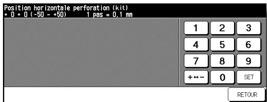 KONICA MINOLTA 7272 - Écran de réglage Position horizontalé perforation (kit) - 1