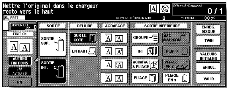 KONICA MINOLTA 7272 - Appuyez sur SORTIE INF. si cette touche n'est pas déjà en surbrillance. - 1