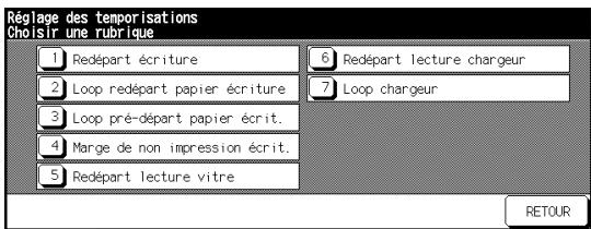 KONICA MINOLTA 7272 - Écran de menu Réglage des temporisationsn - 1