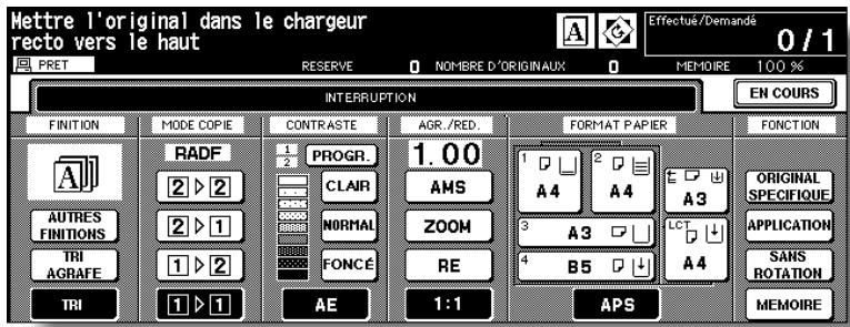 KONICA MINOLTA 7272 - Appuyez sur la touche [INTERRUPTION] sur le tableau de commande. - 1