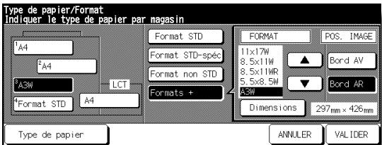 KONICA MINOLTA 7272 - Écran de configuration de format spécifique (Formats + (seLECTION)) - 1