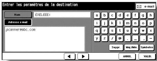 KONICA MINOLTA 7272 - Écran de modification d'adresse e-mail - 1