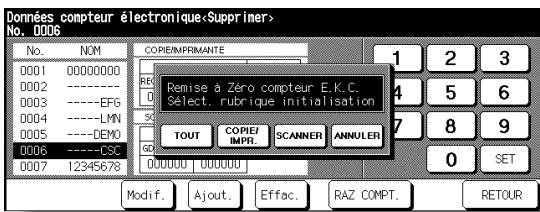 KONICA MINOLTA 7272 - Écran Confirmation de remise à zéro - 1