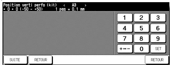 KONICA MINOLTA 7272 - Écran de réglage Position verticale perforation (kit) - 1