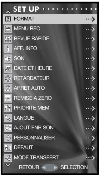 KONICA MINOLTA DIMAGE G600 - Navigation dans le menu Réglages - 6