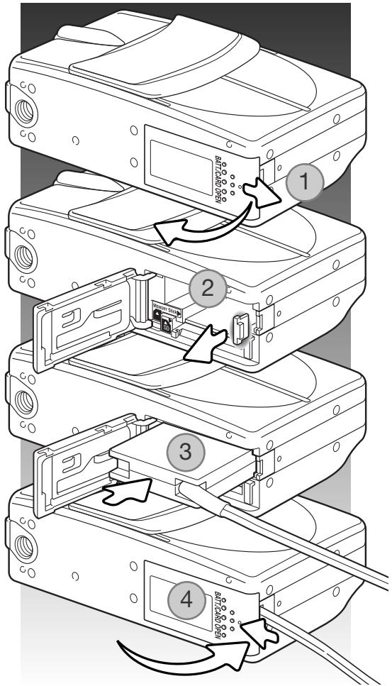 KONICA MINOLTA DIMAGE G600 - Branchement de l'adaptateur secteur (vendu séparément) - 2