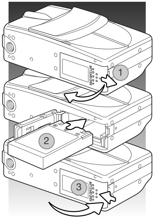 KONICA MINOLTA DIMAGE G600 - Mise en place de la batterie - 1
