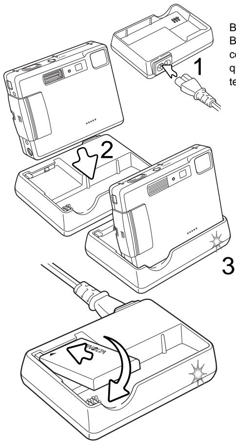 KONICA MINOLTA DIMAGE XT - CHARGEMENT DE LA BATTERIE LITHIUM-ION - 1