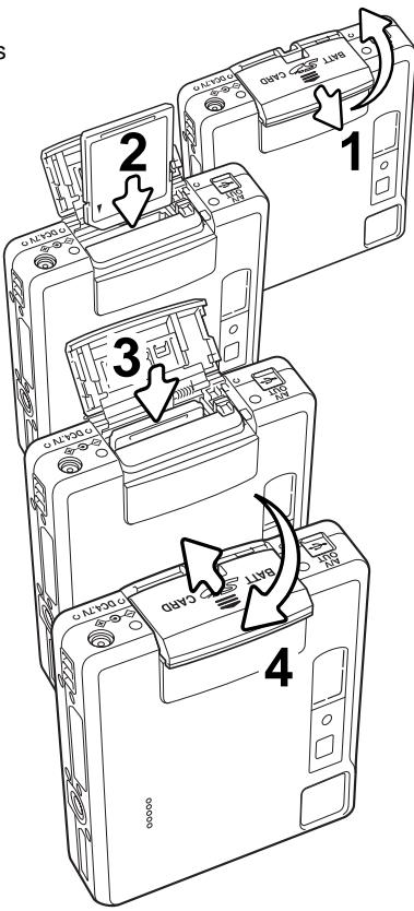 KONICA MINOLTA DIMAGE XT - INSTALLATION ET RETRAIT D'UNE CARTE MÉMOIRE - 2