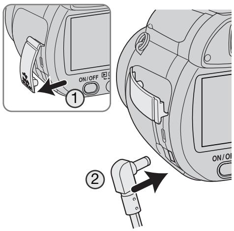 KONICA MINOLTA DIMAGE Z6 - Toujoursmettre l'appareil hors tension avant de changer de mode d'alimentation - 1