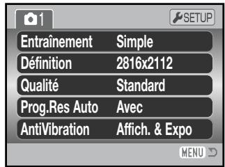 KONICA MINOLTA DIMAGE Z6 - Navigation dans les menus d'enregistrement - 10