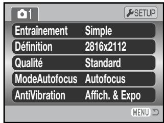 KONICA MINOLTA DIMAGE Z6 - Navigation dans les menus d'enregistrement - 12