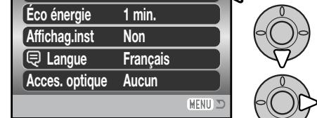 KONICA MINOLTA DIMAGE Z6 - Réglage de la langue des menus - 3