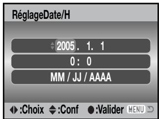 KONICA MINOLTA DIMAGE Z6 - Réglage de la date et de l'heure - 5