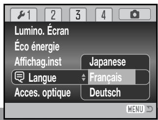KONICA MINOLTA DIMAGE Z6 - Réglage de la langue des menus - 4