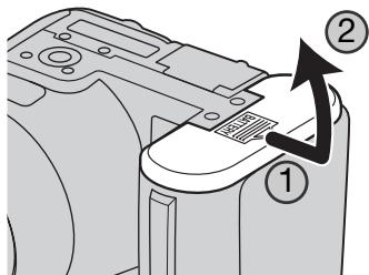 KONICA MINOLTA DIMAGE Z6 - Mise en place des piles/accus - 1