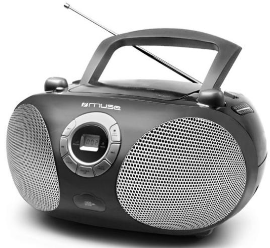 MUSE M-25 RD - LECTEUR CD RADIO PORTABLE AVEC PORT USB - 1