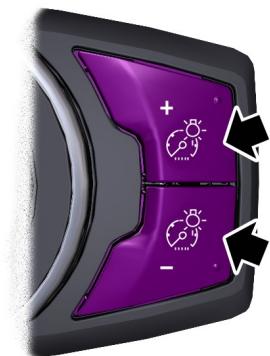 FORD FOCUS 2012 - RéGLAGE DE L'INTENSITÉ D'éCLAIRAGE DU COMBINÉ DES INSTRUMENTS - 1