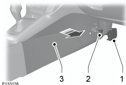 FORD FOCUS 2012 - Levier de déverrouillage d'urgence de la position park - 1