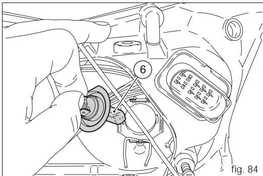 DUCATI ST3S ABS - Ampoule feu de route côté droit (fig.83, fig.84) : - 2