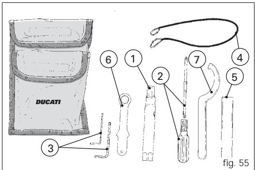 DUCATI ST3S ABS - La trousse à outils (fig. 55) - 2