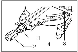 MAKITA LS1013 - Réglage de l'angle de coupe d'onglet - 1