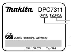MAKITA DPC7321 DPC8112 - Disposal and environmental protection - 7