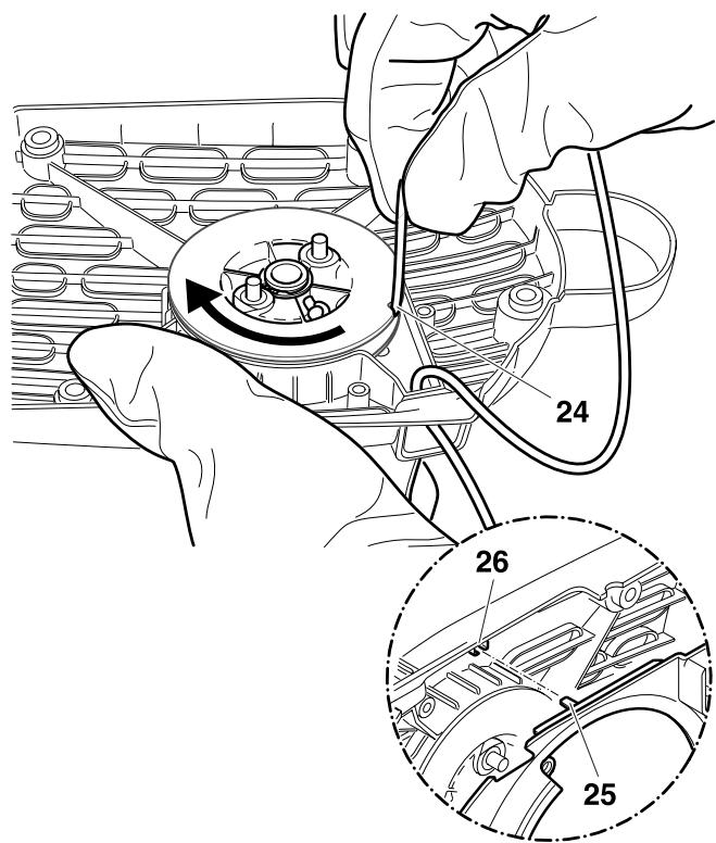 MAKITA DPC7321 DPC8112 - Replacing the starter cable - 4