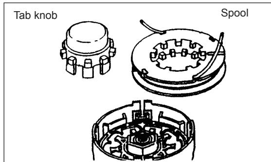 MAKITA EBH341L - Replacing the nylon cord - 2