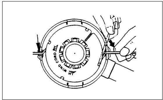 MAKITA EBH341L - Replacing the nylon cord - 7