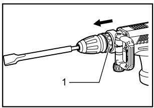 MAKITA HM1O3C3 - Installing or removing the bit - 5