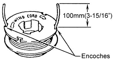 WIND CORD 100mm(3-15/16") Encoches