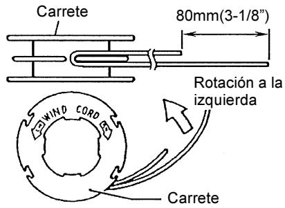 Carrete 80mm(3-1/8") Rotación a la izquierda CARrete WIND CORD