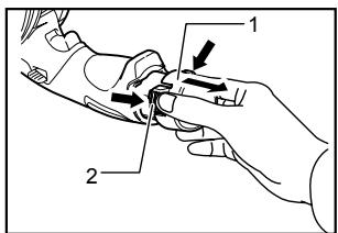 MAKITA SH01 - Installing or removing battery cartridge - 1