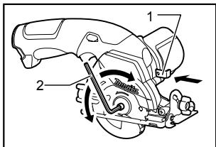 MAKITA SH01 - Retrait ou pose de la lame - 1