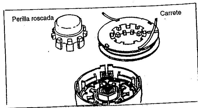 MAKITA RBC350 - Reemplazo del cordón de nilon - 4