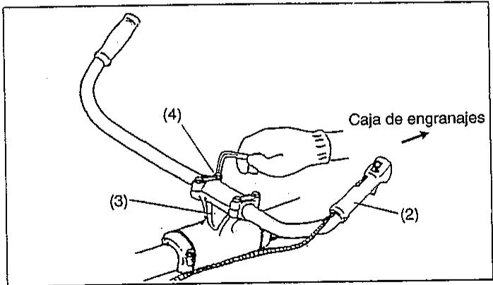 MAKITA RBC350 - Ensemblaje del cable de la mariposa de gases y el cable de encendido - 6