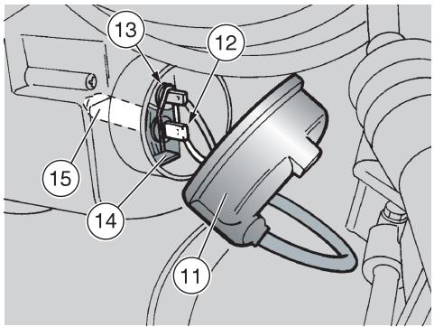APRILIA RS 125 - Insérer une ampoule dans la douille en faisant coïncider les logements de positionnement ajustés. - 1
