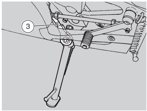 APRILIA RS 125 - Controle de la bequille laterale - 7