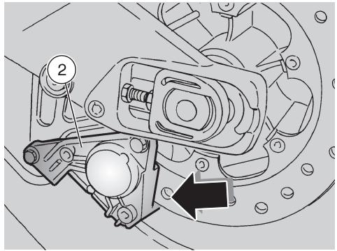 APRILIA RS 125 - Verification de l'usure des plaquettes - 2