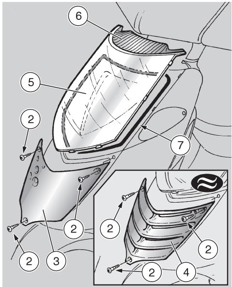 APRILIA SONIC 50 - DEPOSE De l'ecran transparent avant - 1
