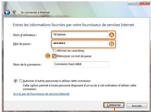MICROSOFT WINDOWS VISTA - Paramètres de la connexion - 1